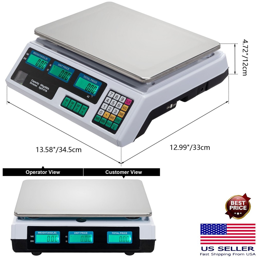 Digital Weight Scale Price Computing Machine Retail Count Multipurpose Scale