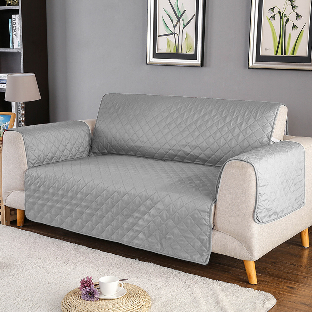 Quilted Sofa Cover Waterproof Nonslip Couch Loveseat Slipcover Pet Protector Mat