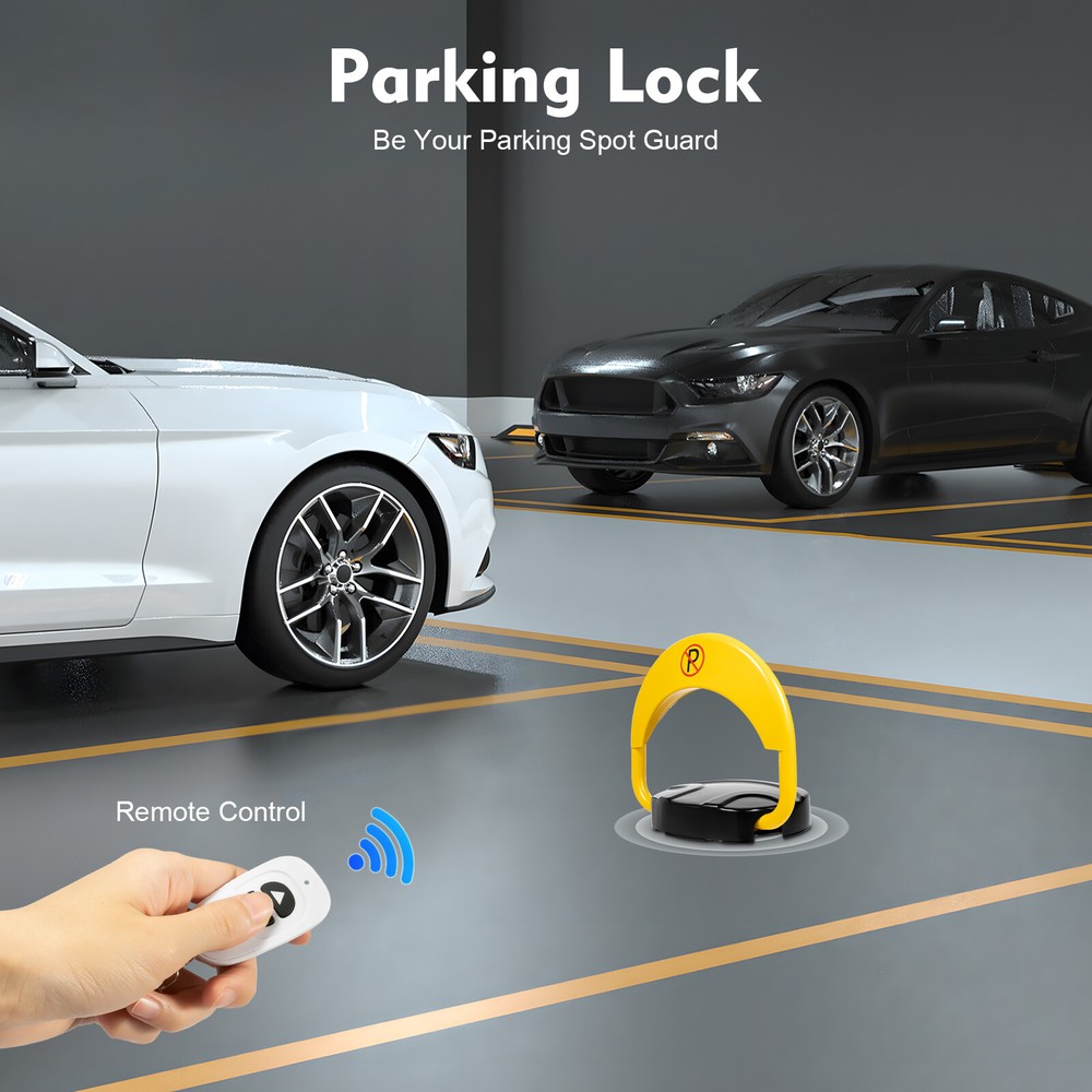 Car Parking Spot Lock Remote Control Foldable Barrier Auto Sensor Anti-Collision