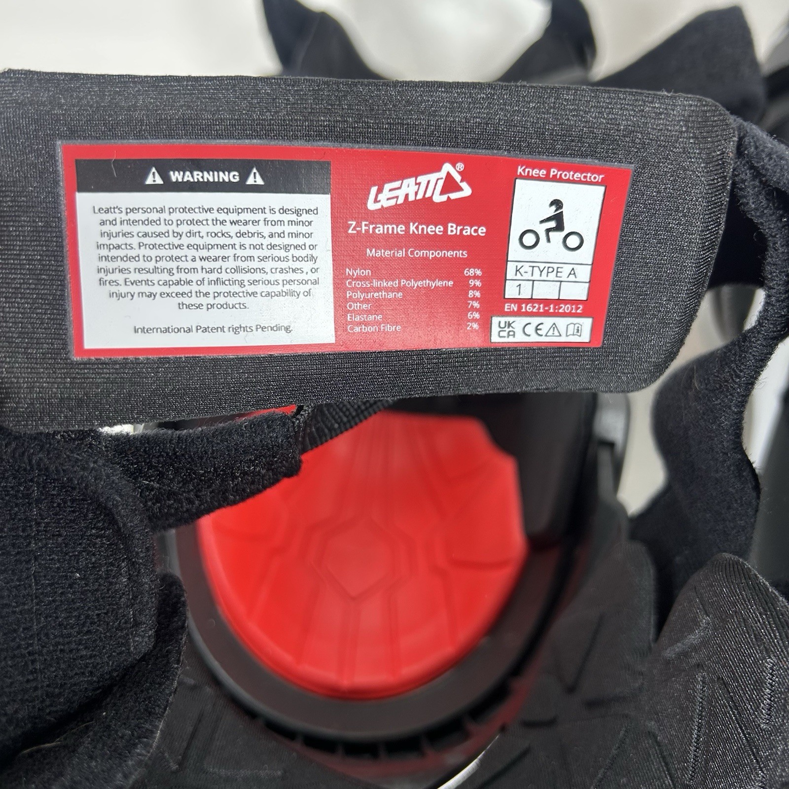 Leatt Z-Frame Knee Braces Motocross Dirt Bike Off-road ATV White Pair SIZE L