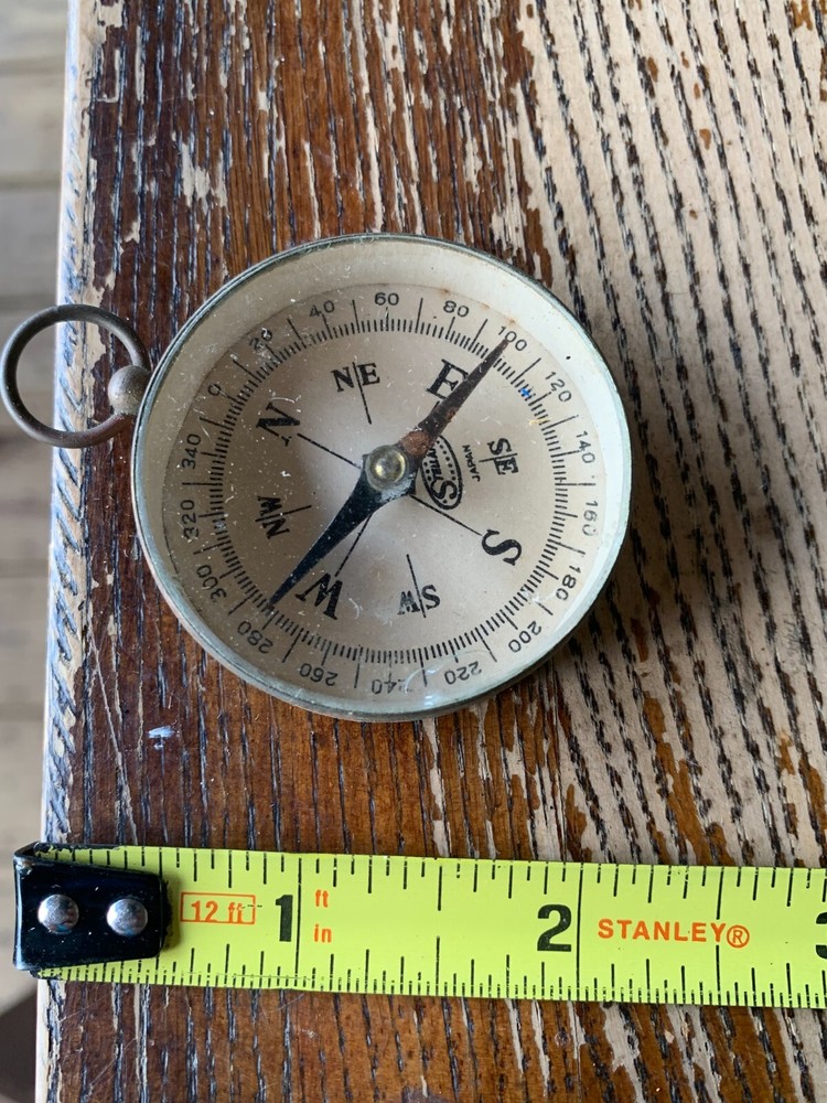 Vintage Stellar Compass - Japan Brass Latch Loop Unique