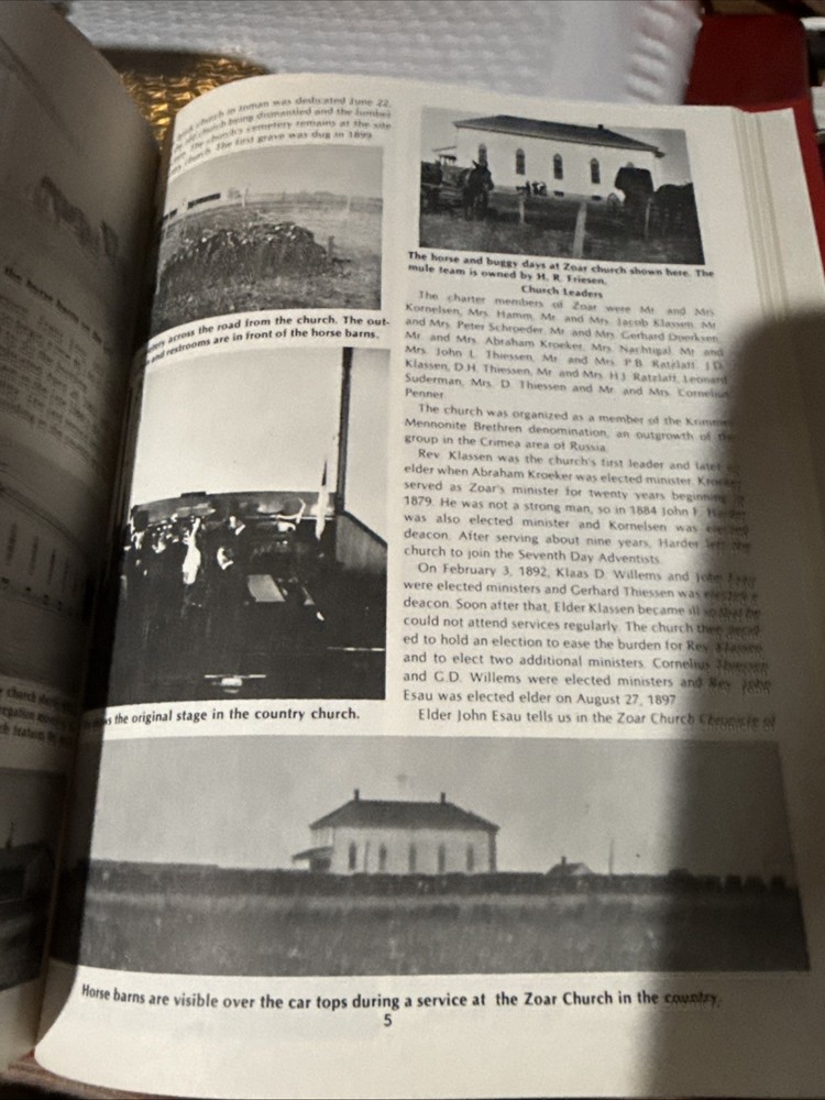 Zoar First Hundred Years Inman, Kansas Book
