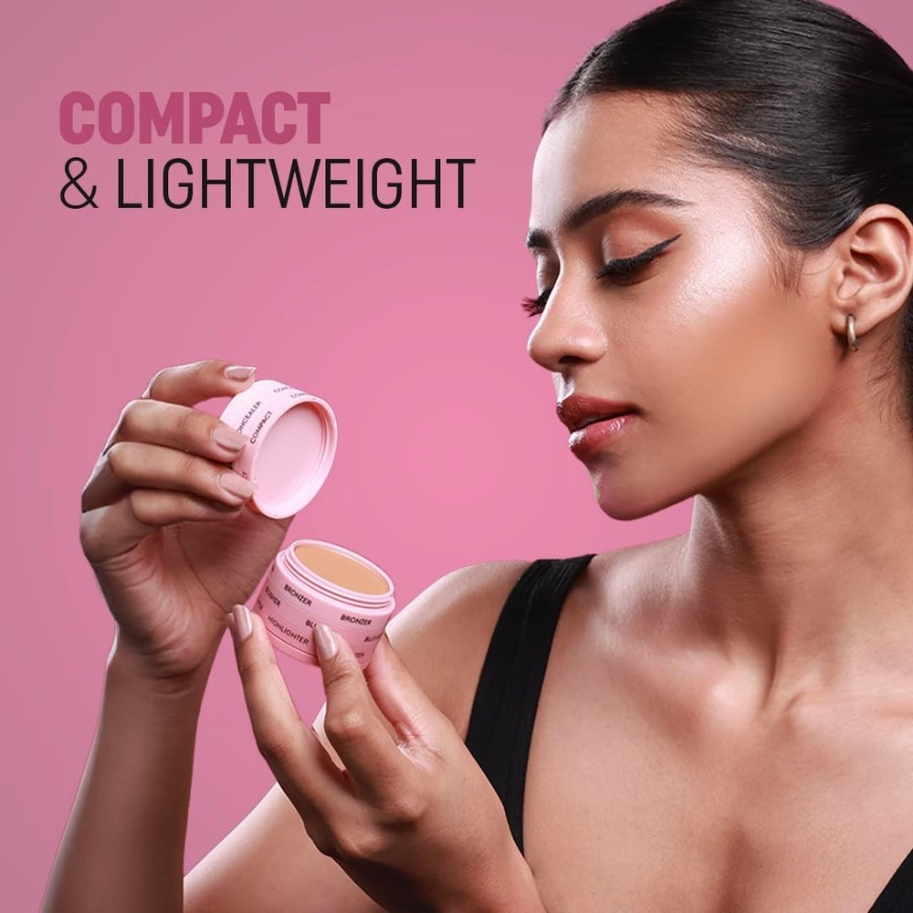 Gleva5In1 Makeup stack With Concealer, Bronzer, Blusher, Compact & Highlighter