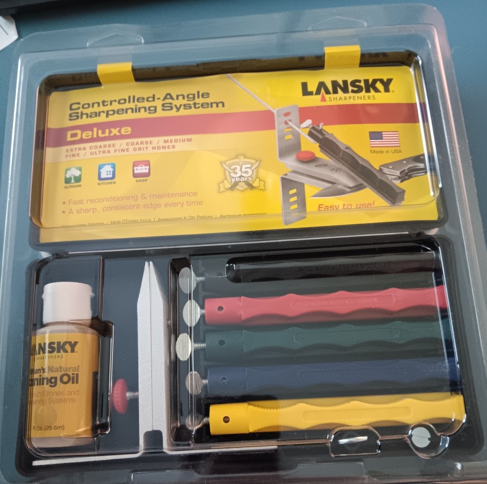 Lansky Deluxe Knife Sharpening System Controlled Angle Kit New w Case