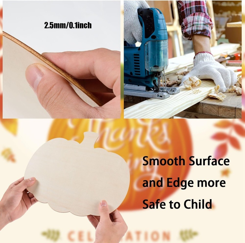 Blank Pumpkin Shape Cutouts for DIY Crafts