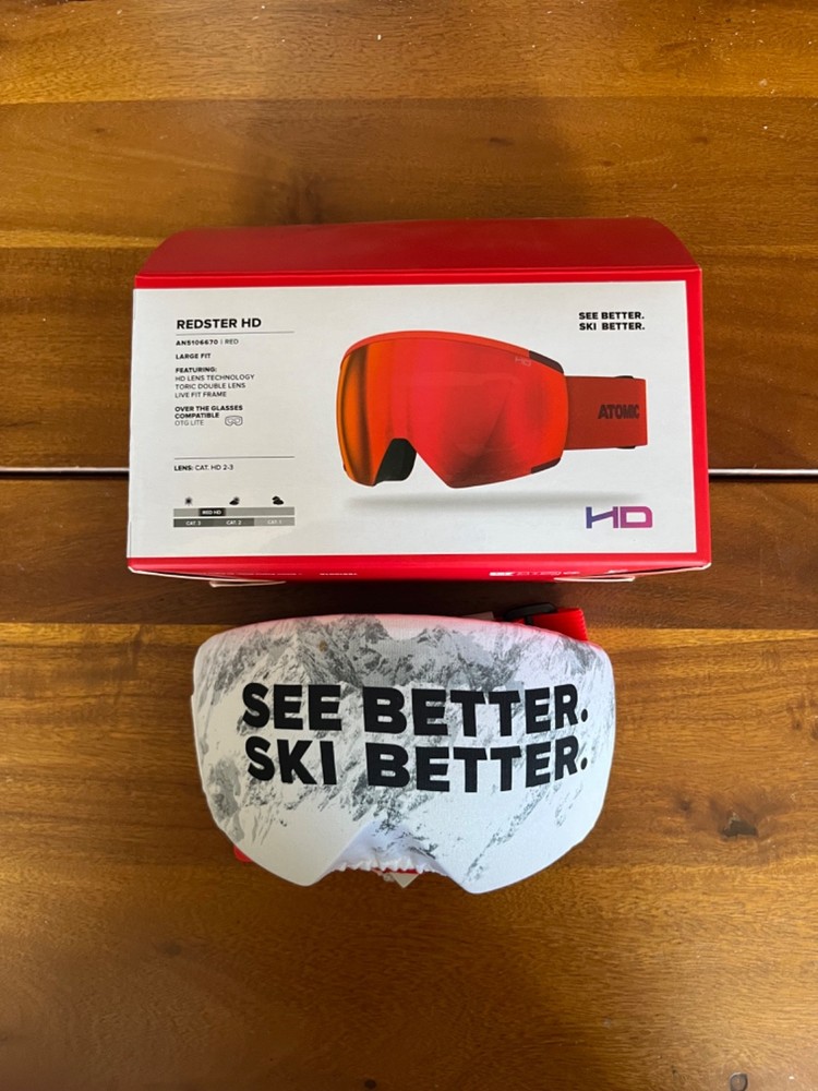 Atomic Redster HD Goggles Red Large - New