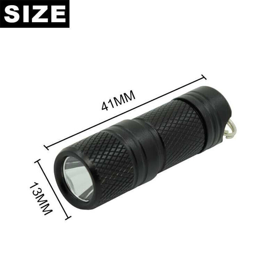 Portable Mini Flashlight USB White LED Light Keychain Torch with 10180 Battery
