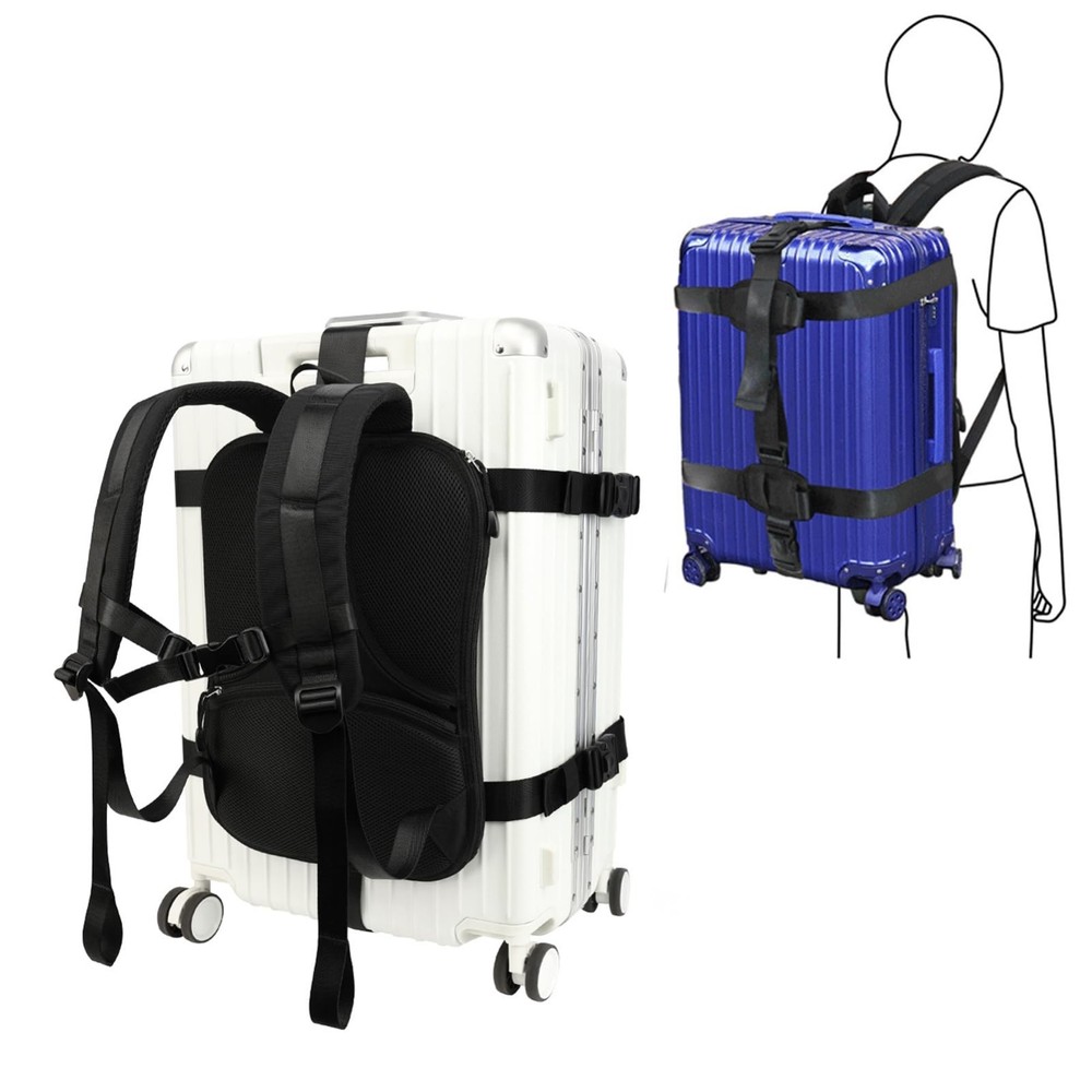 Heavy Duty Backpack Conversion Straps for Hard Shell Case Suitcase Luggage - L