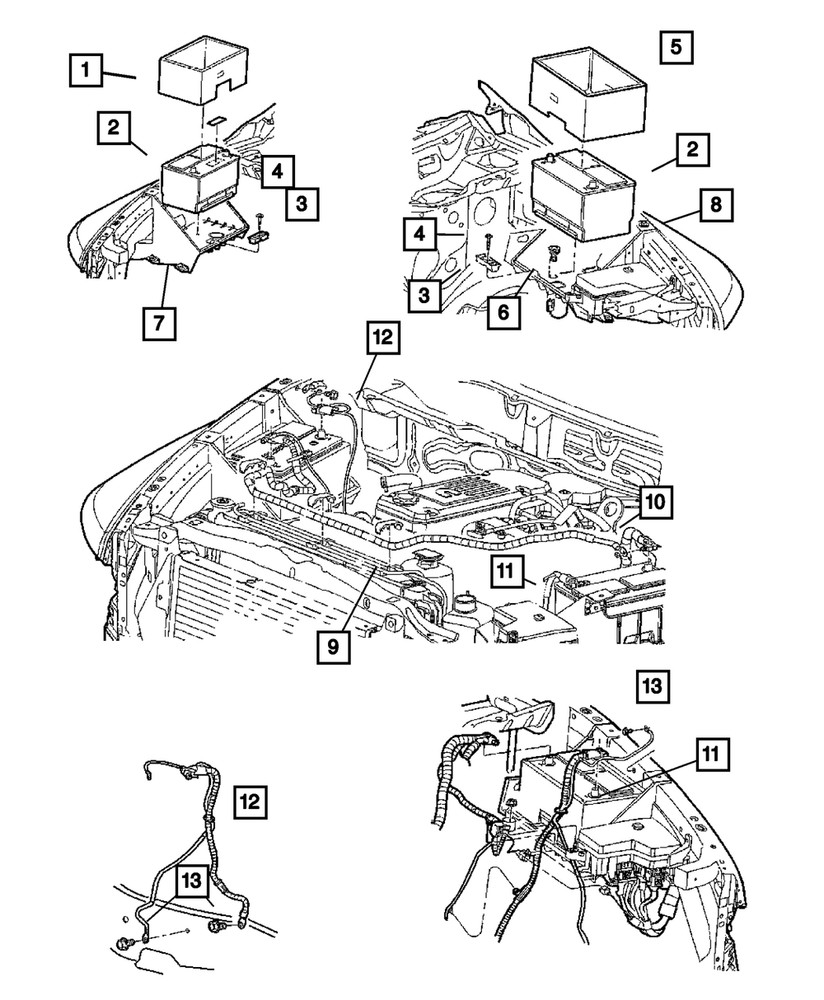 Genuine Mopar Battery Tray 55276205AD
