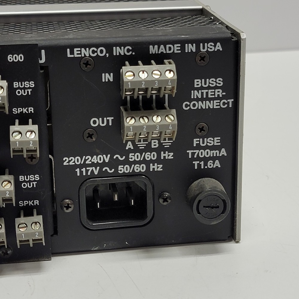 Lenco Rack Mount Video PFM-600 Removable Module Card UNIT With Power Supply