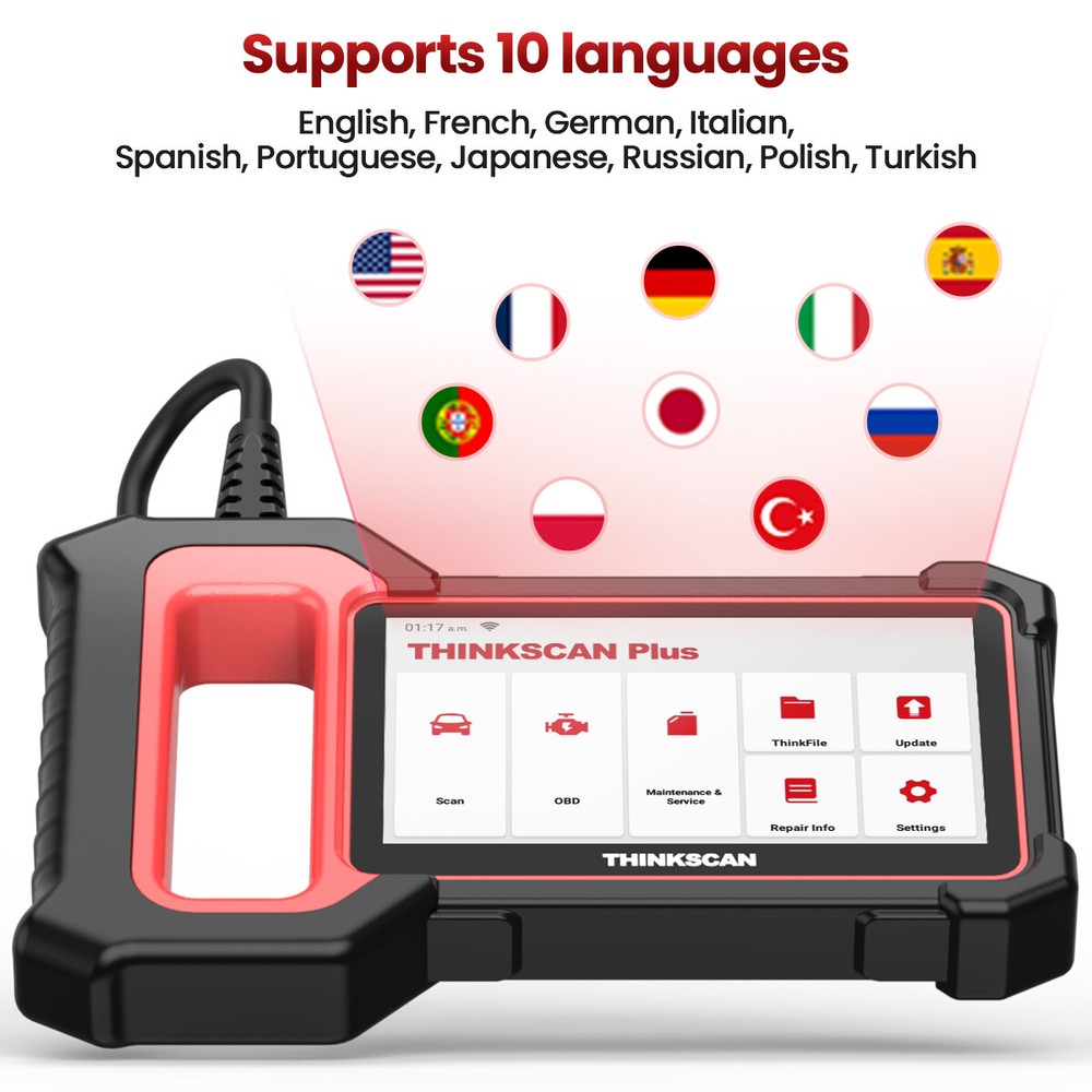 THINKSCAN PLUS S7 Car Diagnostic Scanner OBD2 Code Reader Scan Tool ABS SRS IC