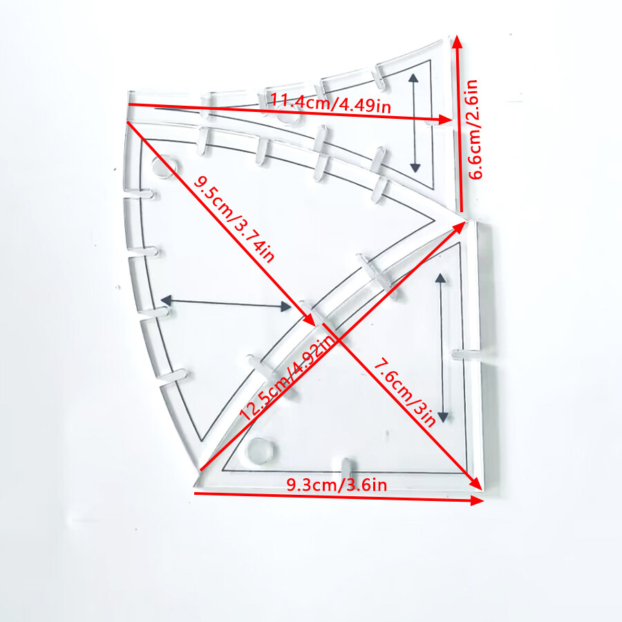 3Pcs/set CutRite, Slit'N Sewing Winding Ways Template SetCreative Design