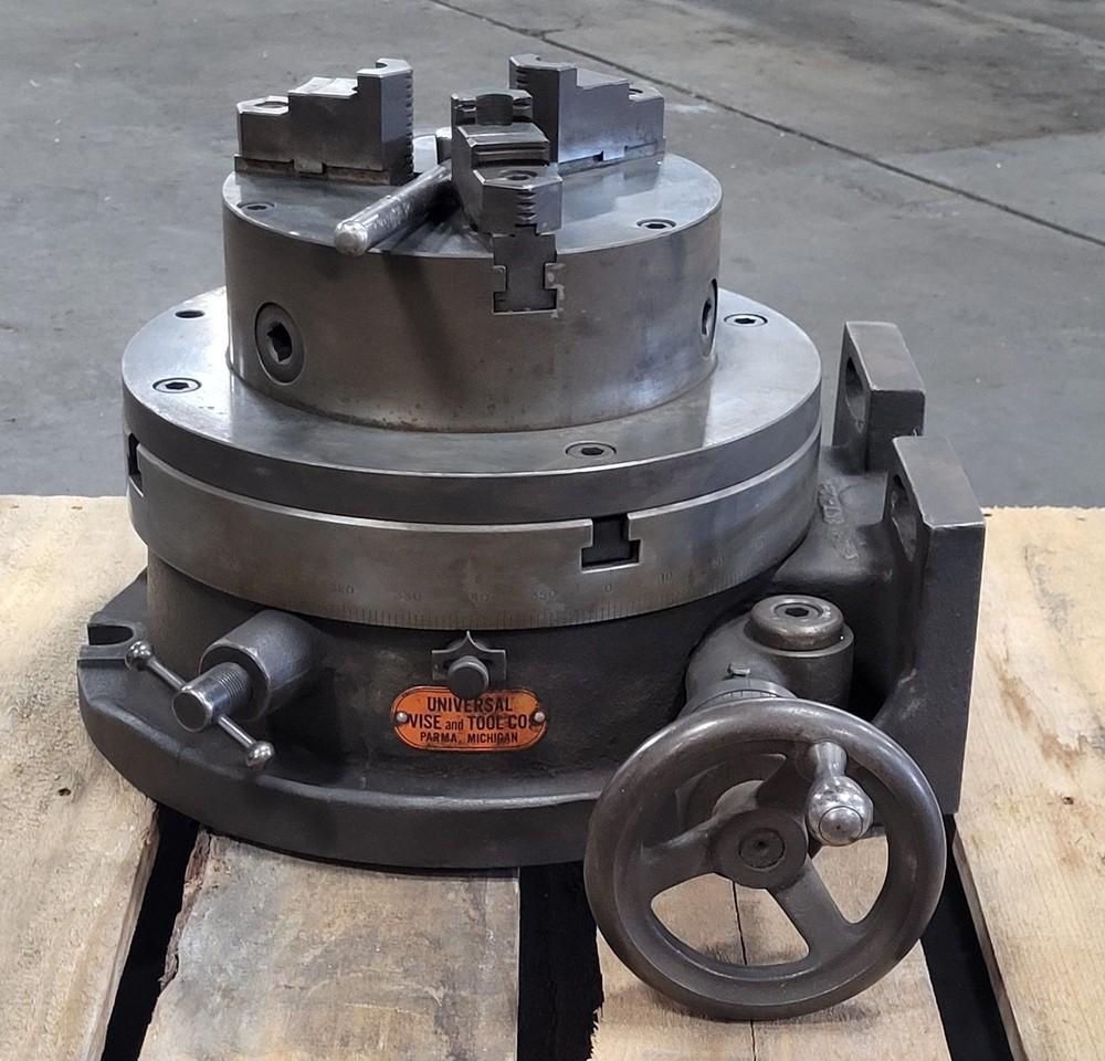 Universal Horizontal/Vertical Rotary Table w/ 8in 3-Jaw Chuck