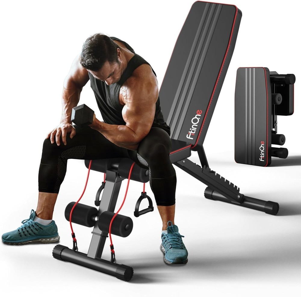 Multi-Functional Folding Weight Bench - 660 lbs Capacity for Safe Home Workouts