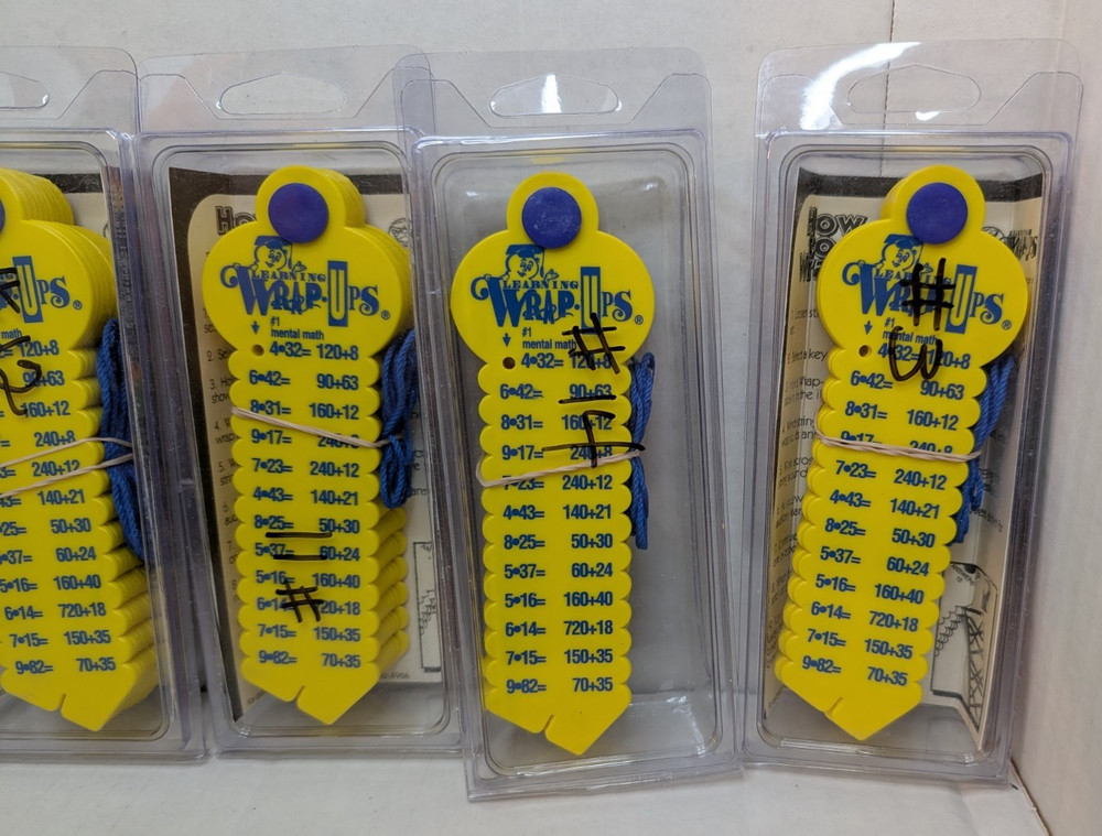 5 Learning Wrap-Ups Basic Math - Self Correcting Educational Homeschool LOT OF 5