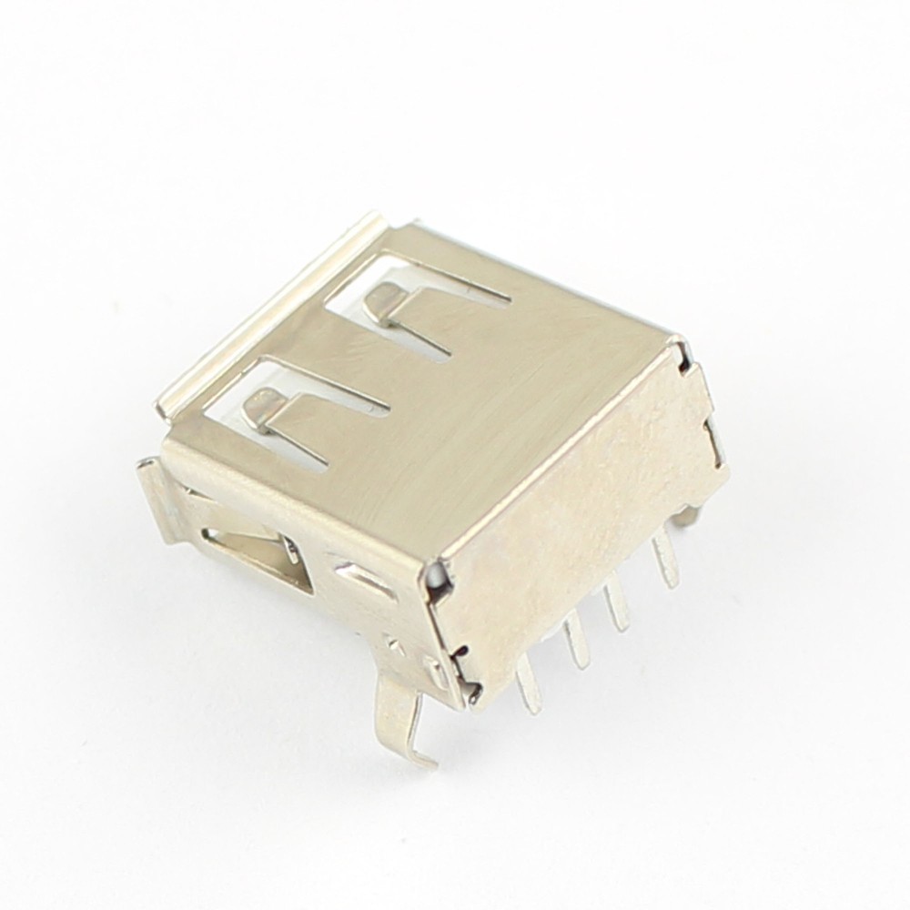 5Pcs USB 2.0 Type A Female Connector PCB Socket Right Angle DIY