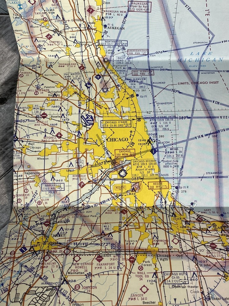 1969 Illinois Aeronautical Chart