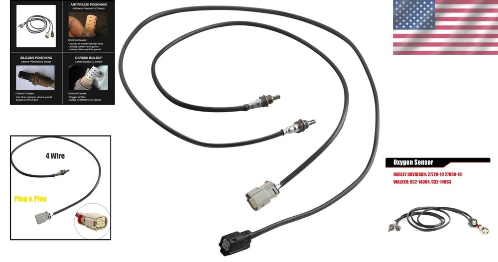 Digital Oxygen Sensor for 2010-2017 Harley Davidson - OEM Compatible Replacement