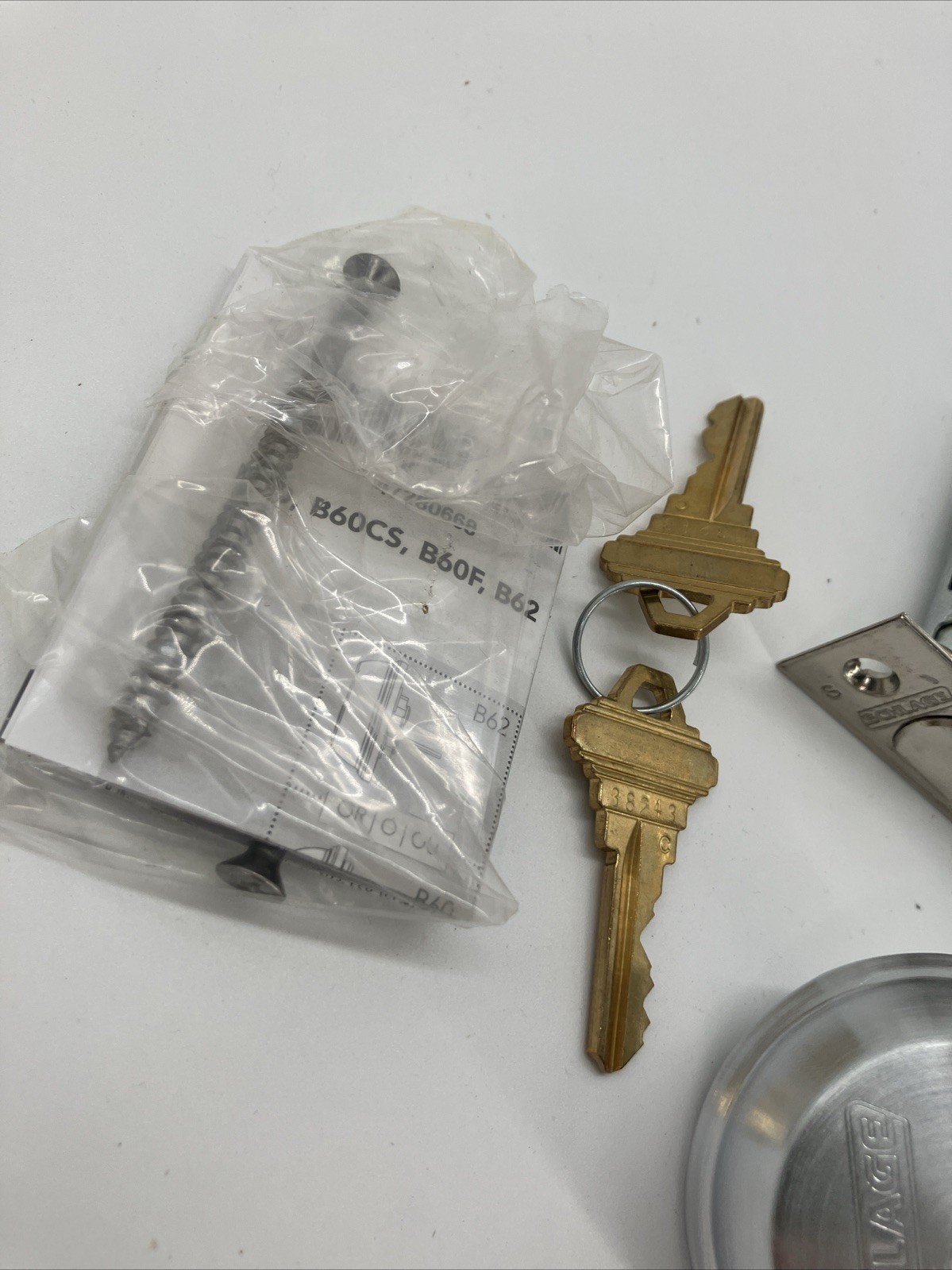 Schlage Satin Chrome Light Commercial Double Cylinder Deadbolt Keyed Both Sides