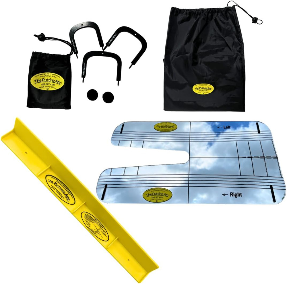 The Putting Arc T3 Mirror Bundle – Golf Putting Trainer Aid for Accuracy, Alignm