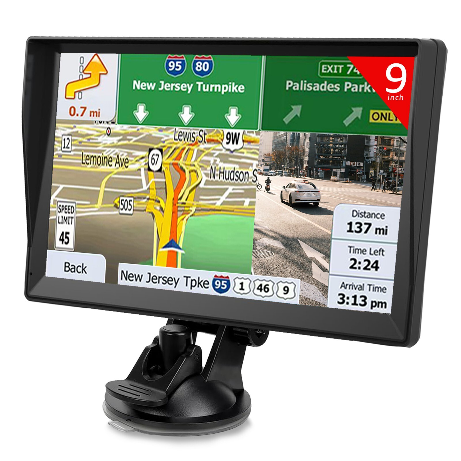 9-Inch GPS Navigator for Car Truck 2025 Offline Maps with Lifetime Free Updates