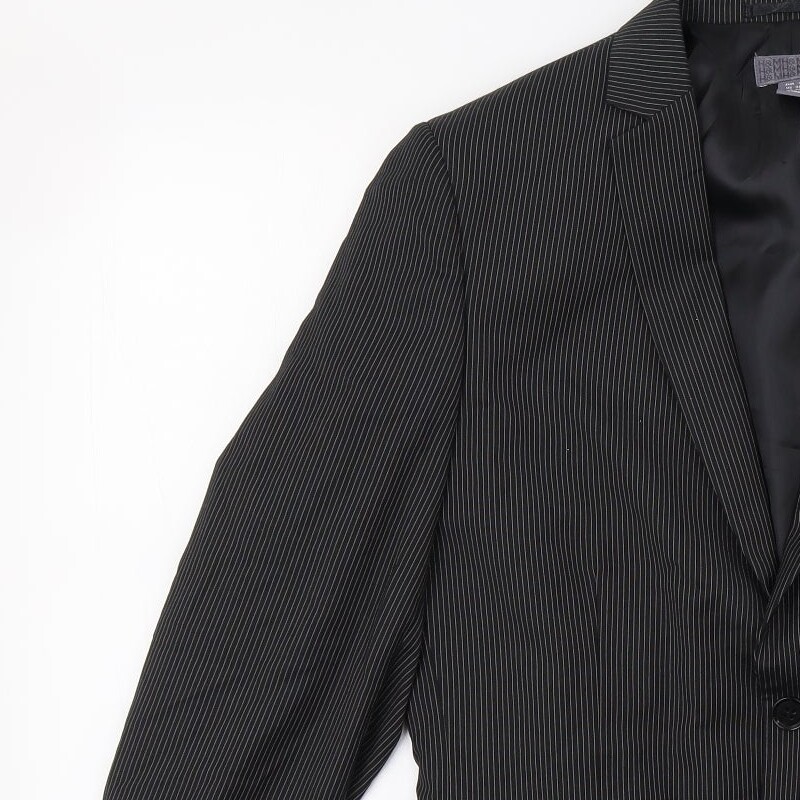 H&M Mens Silver Polyester Blend Blazer Size 38