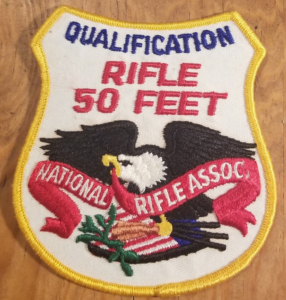 NRA Patch ~ Qualification 50 FEET Shield with Eagle, NEW