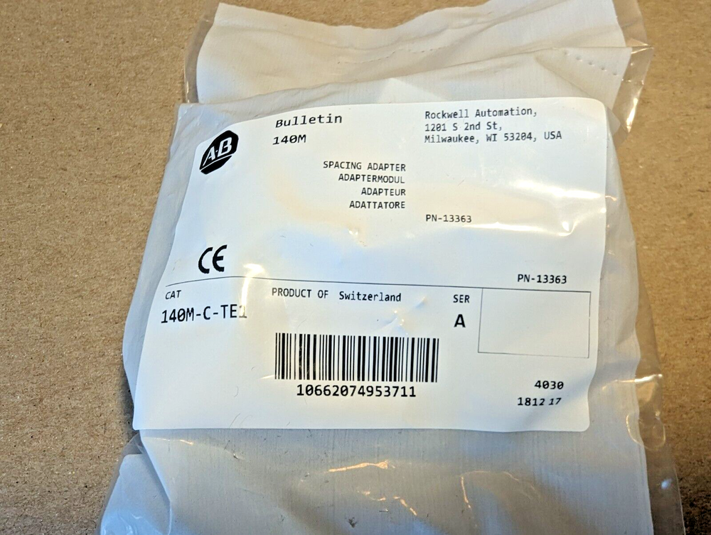Allen-Bradley 140M-C-TE1 UL Type E Spacing Adapter, NEW
