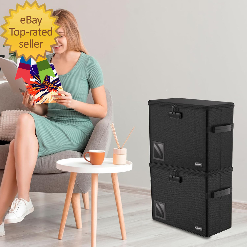 Graded Comic Book Storage for 30 Comics, Fireproof & Water-Resistant