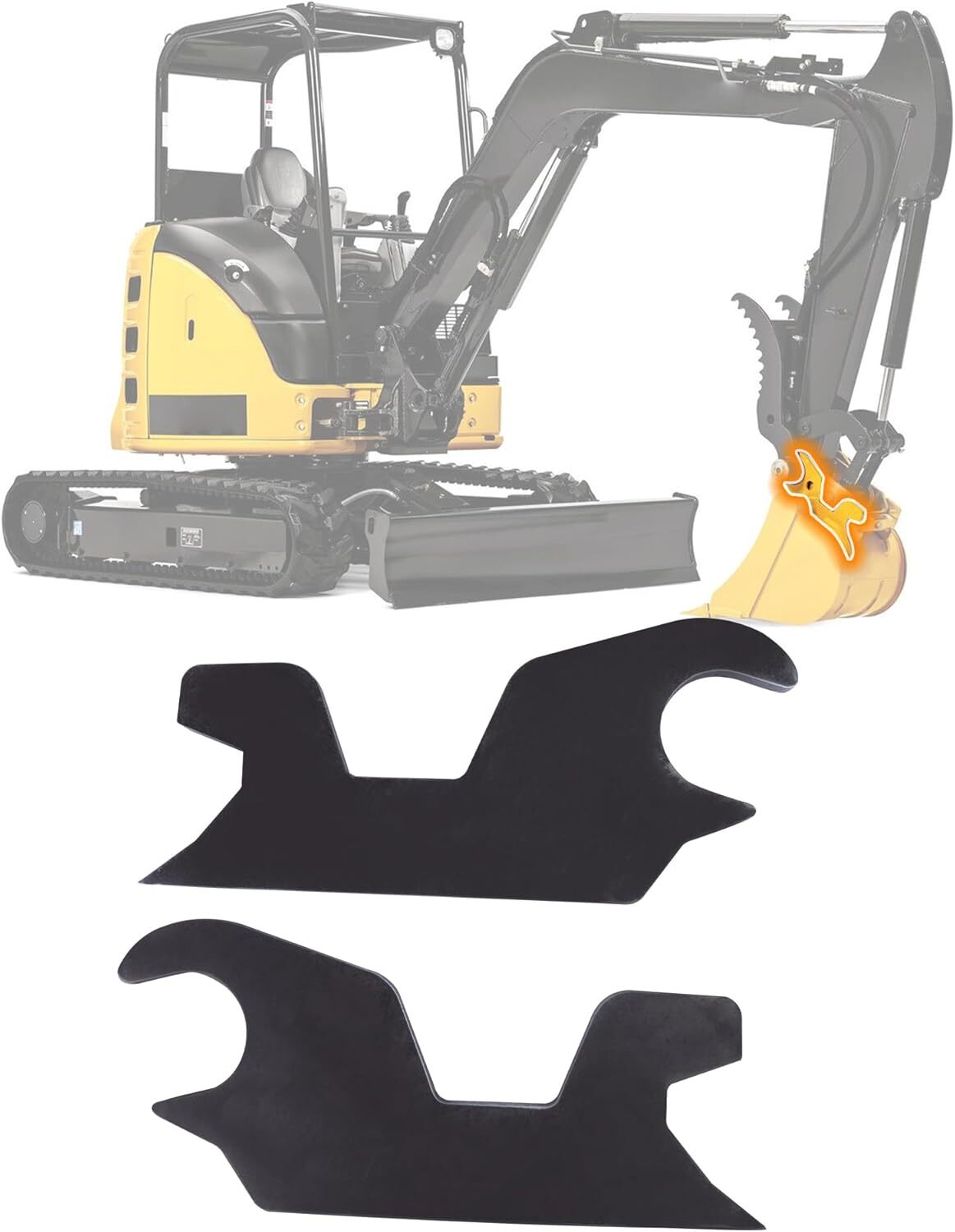 For JOHN DEERE 27 35 D C G ZTS 110 TLB QUICK CHANGE BUCKET ATTACHMENT EARS