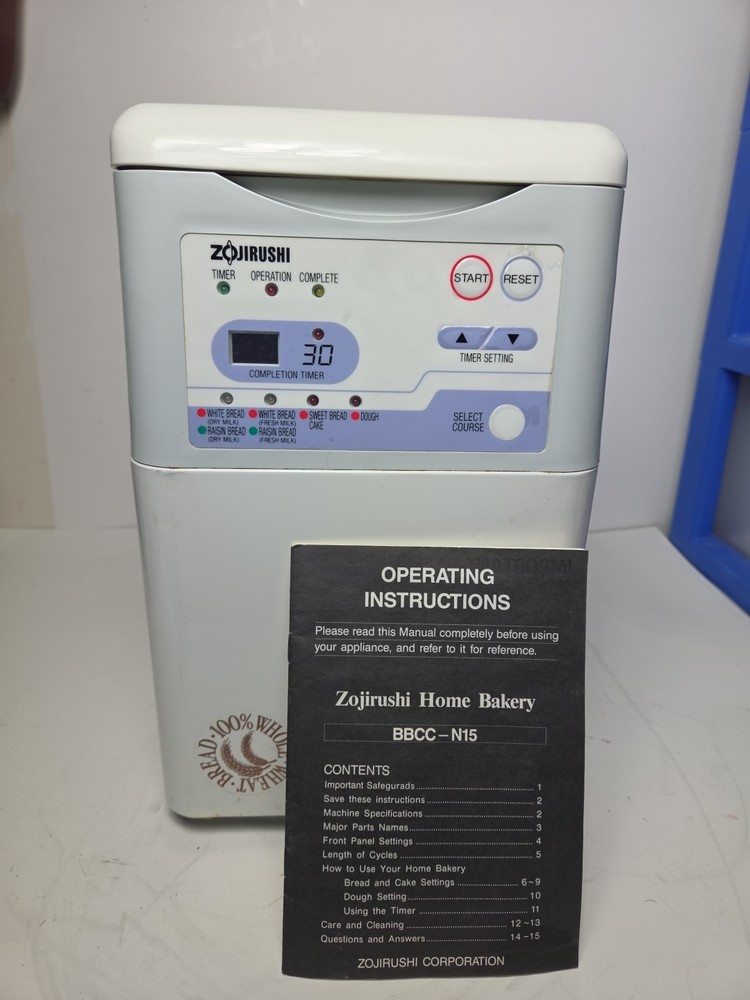 Zojirushi BBCC-N15 Automatic Bread Maker Machine Tested Works