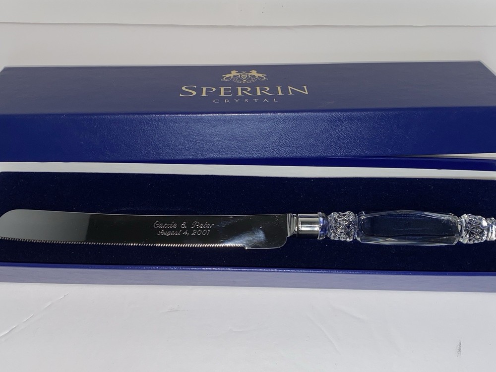 Sperrin Crystal Wedding Decorative Knife Engraved Please Look And Read!