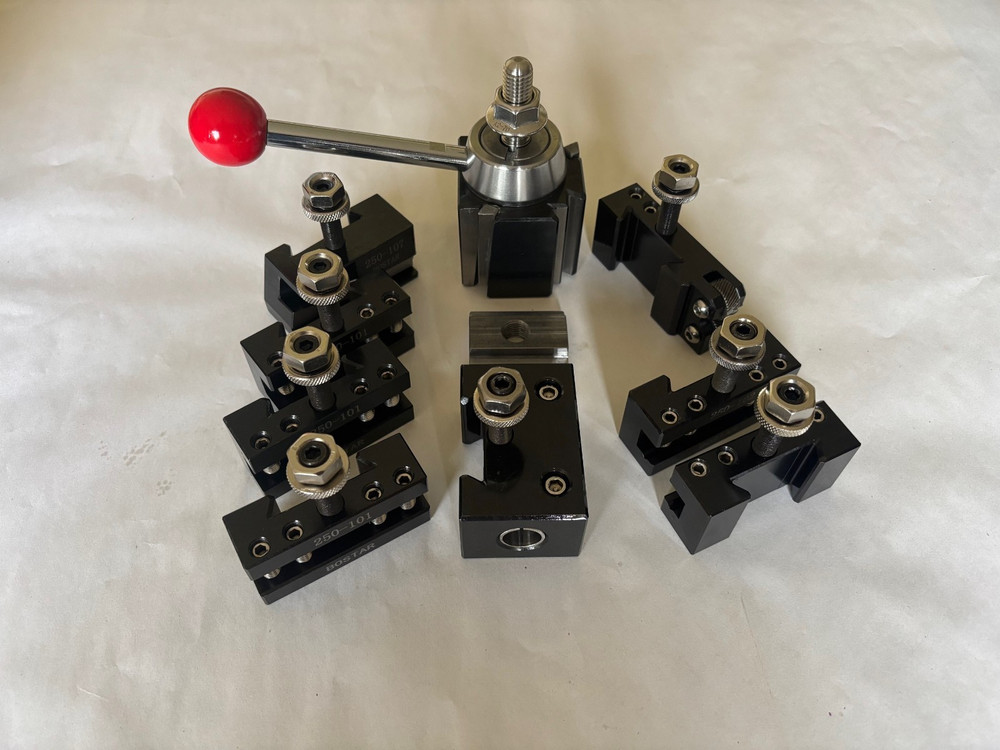 10pc WEDGE TYPE AXA QUICK CHANGE TOOLPOST SET HARDINGE, CRAFTSMAN LATHES