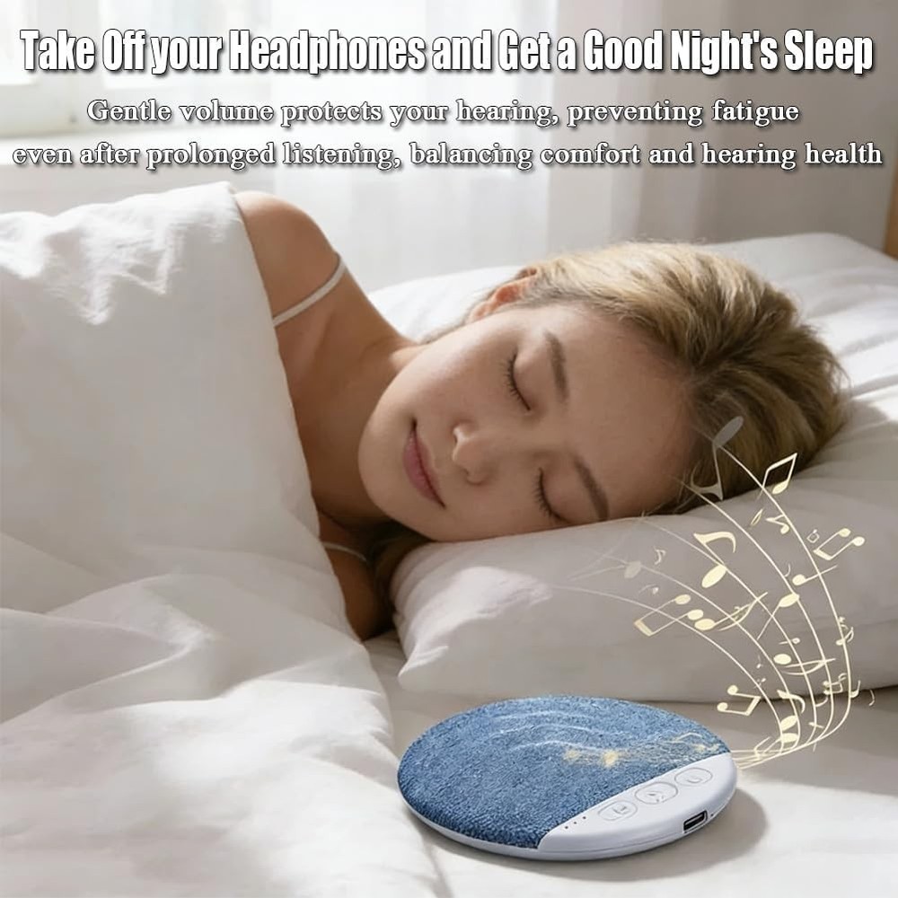 2PCS Under Pillow Speaker For Sleeping Bone Conduction Speaker White Noise Timer