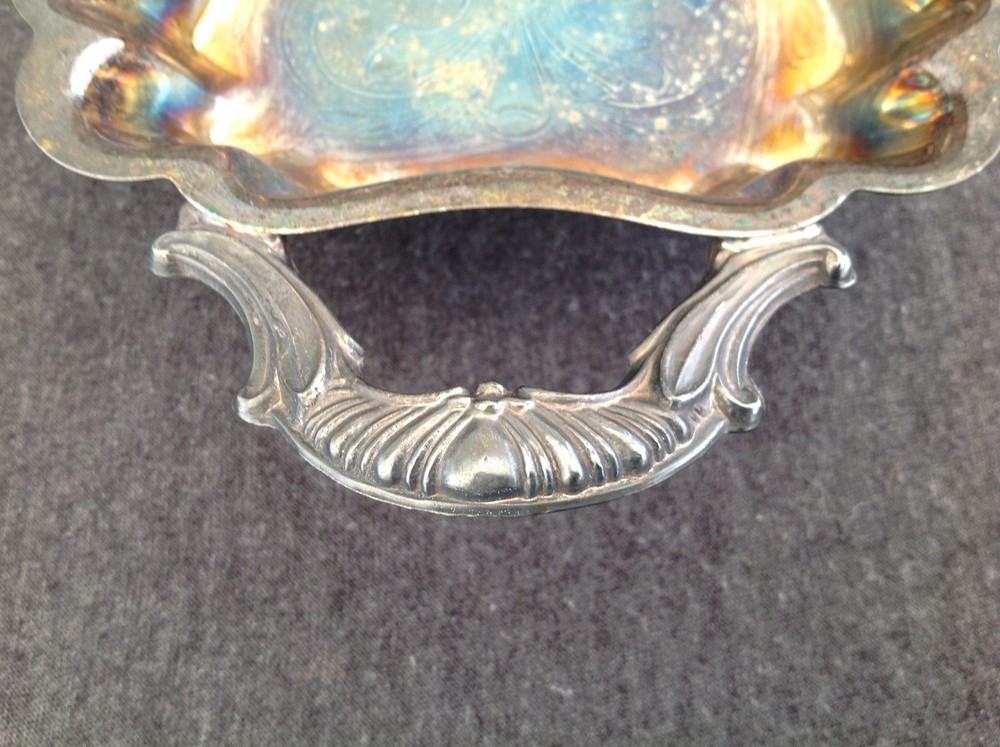 Eales 1779 Silverplate Footed Bread Serving Tray