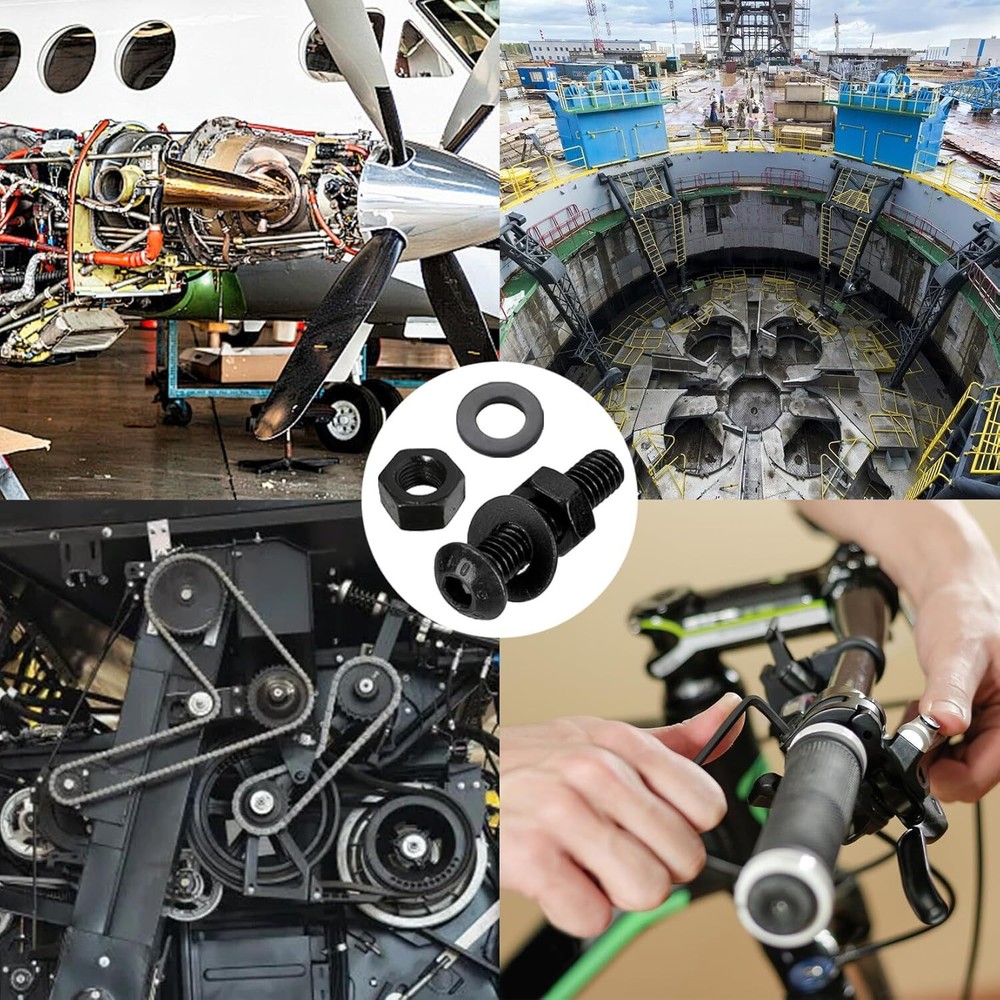 M2 M3 M4 M5 M6 Hex Socket Button Head Cap Screws & Nuts & Washers Assortment Kit