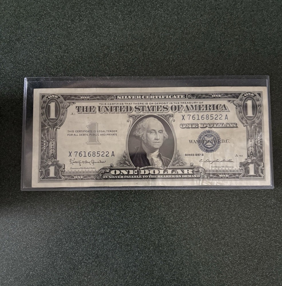 1957 B $1 dollar silver certificate X-A