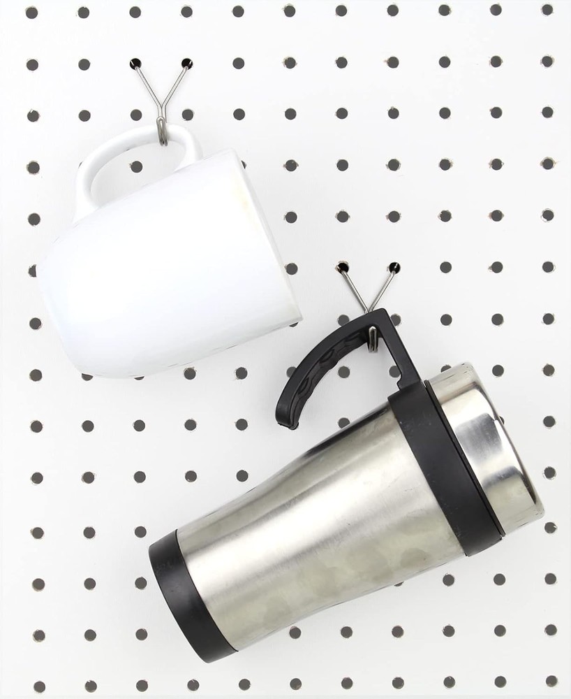 Classic Black Steel Pegboard Hooks 50-Pack - Multipurpose & Sturdy Support