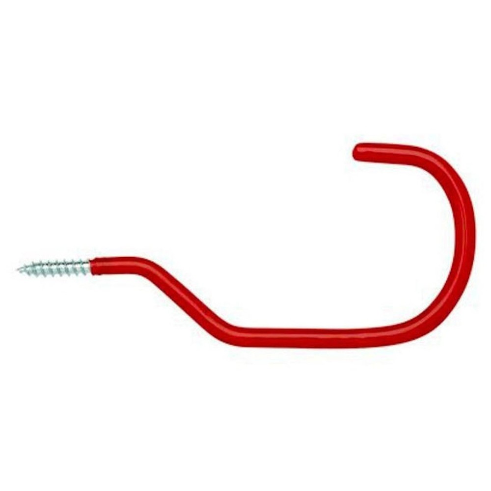 6-Pack Red Vinyl Coated Storage Hooks