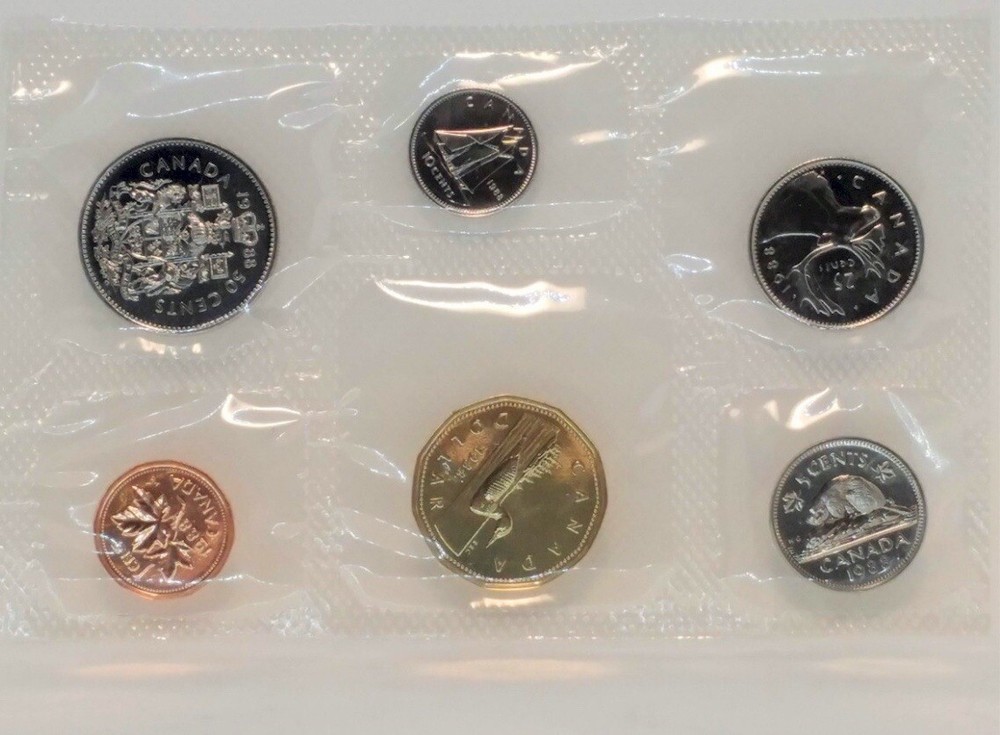 1988 6 coin mint set uncirculated sealed package