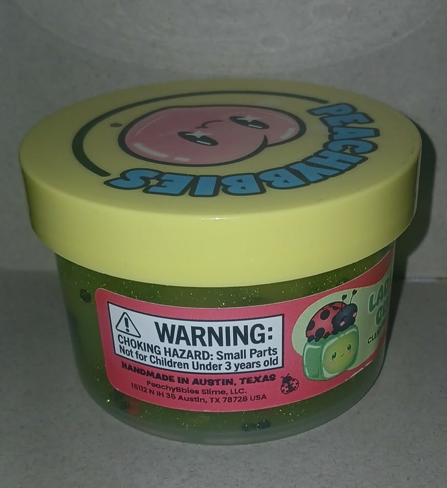 Peachybbies Ladybug Cubes Clear Jelly Cube Slime - New