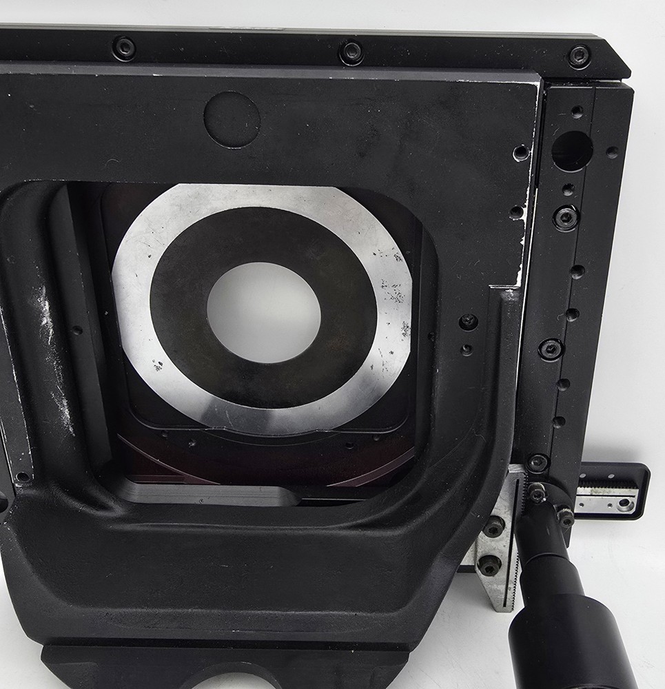 NIKON DIAPHOT STAGE TABLE SPECIMEN OPTICS MICROSCOPE Runs Smoothly +Stage Plate