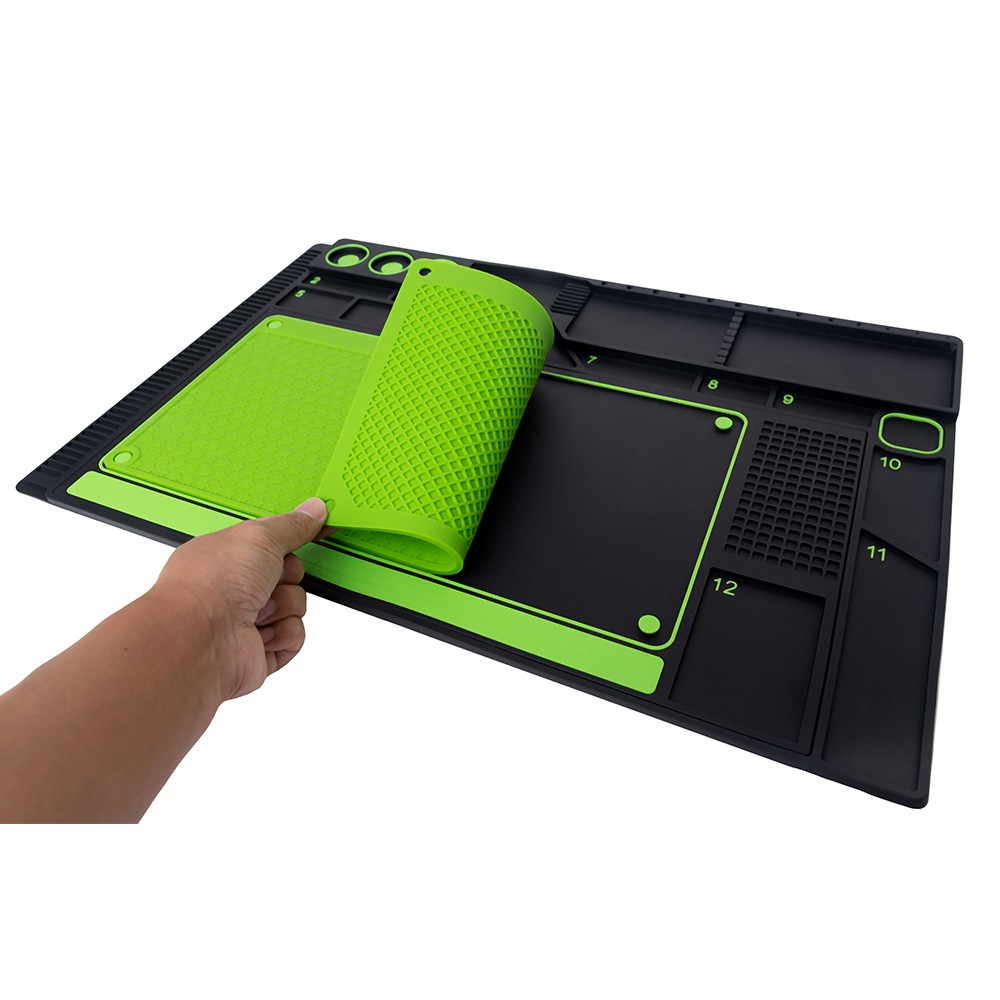 Fly Tying Mat Magnetic Workspace, Tool Organizer Station, Storage Desk Accessory