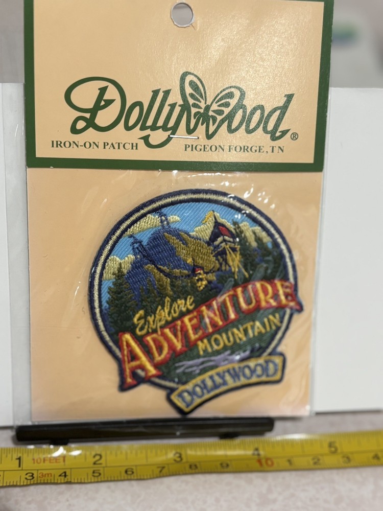 new Dollywood Explore Adventure Mountain 2.5" embroidered patch
