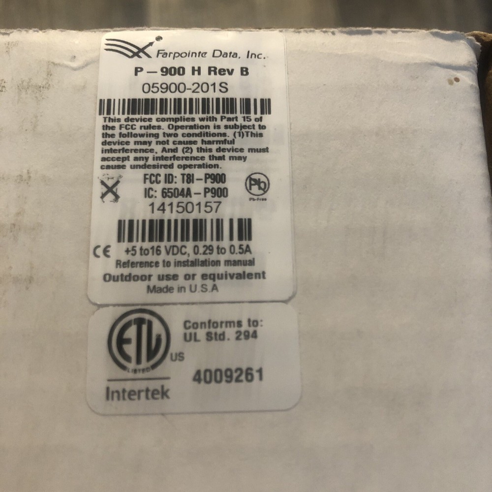 P-900-H Farpointe Data Atlas Long-Range Proximity Reader