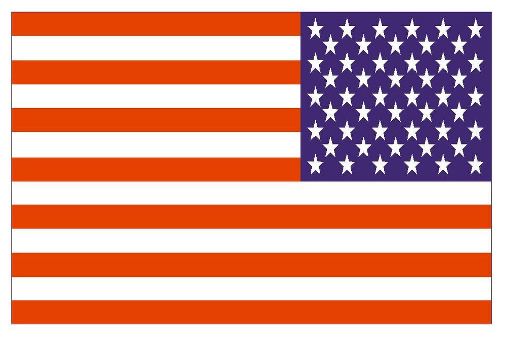 USA Reverse Flag Flag Sticker Decal