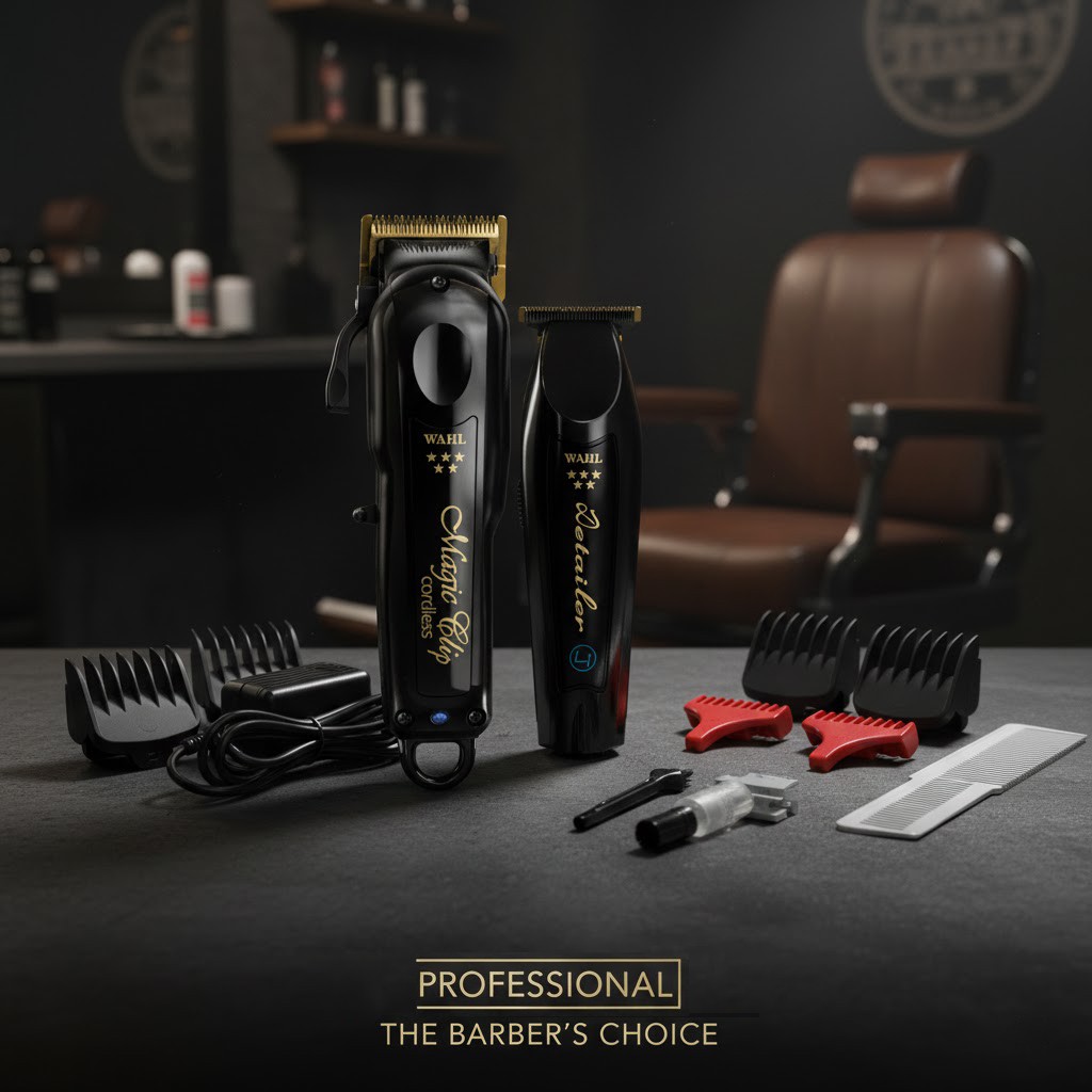 Wahl 5 Star Cordless Barber Combo Magic Clip & Detailer Li Trimmer Set 3025397