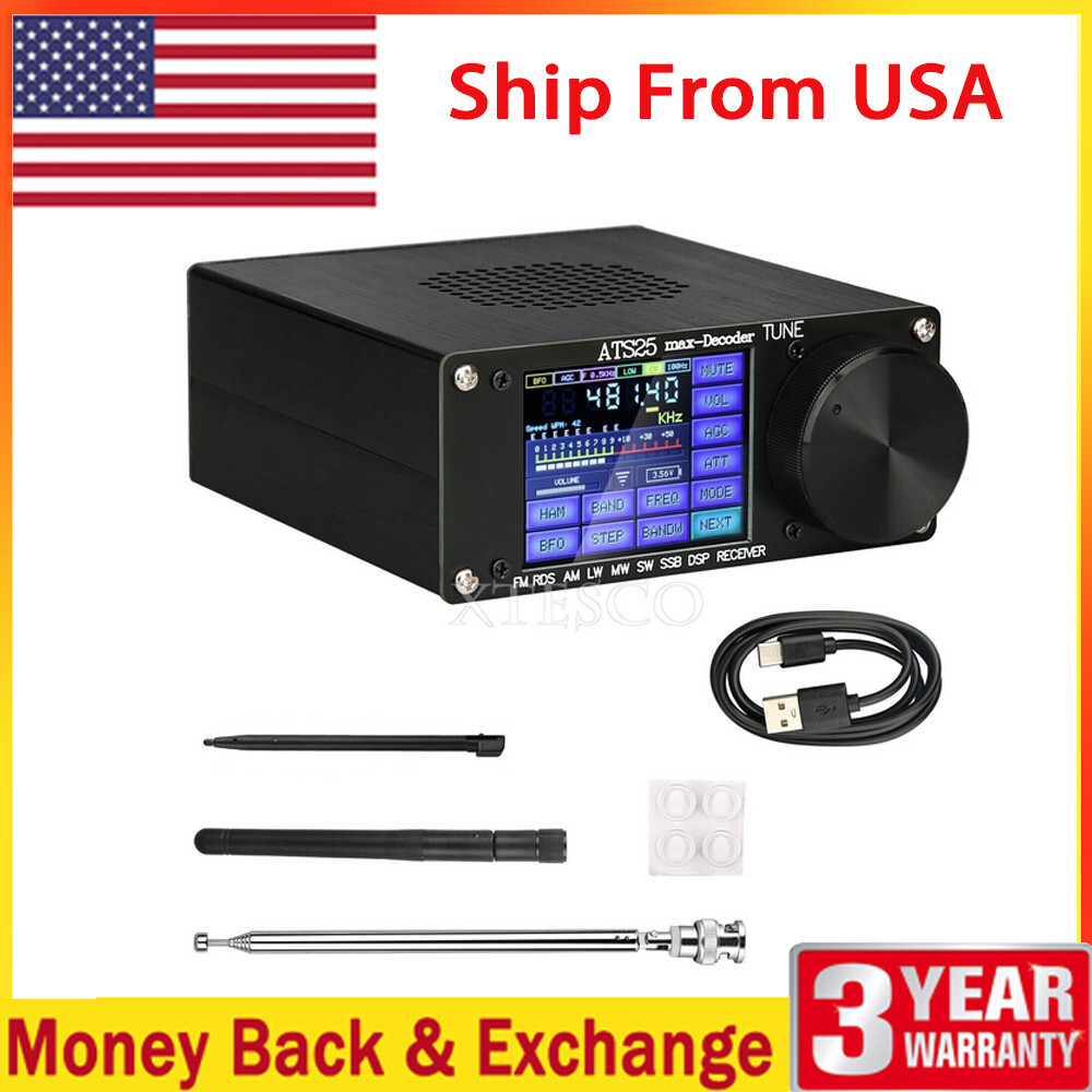 HamGeek ATS25max-Decoder Si4732 Full Band Radio Receiver DSP SW w/ Active Code