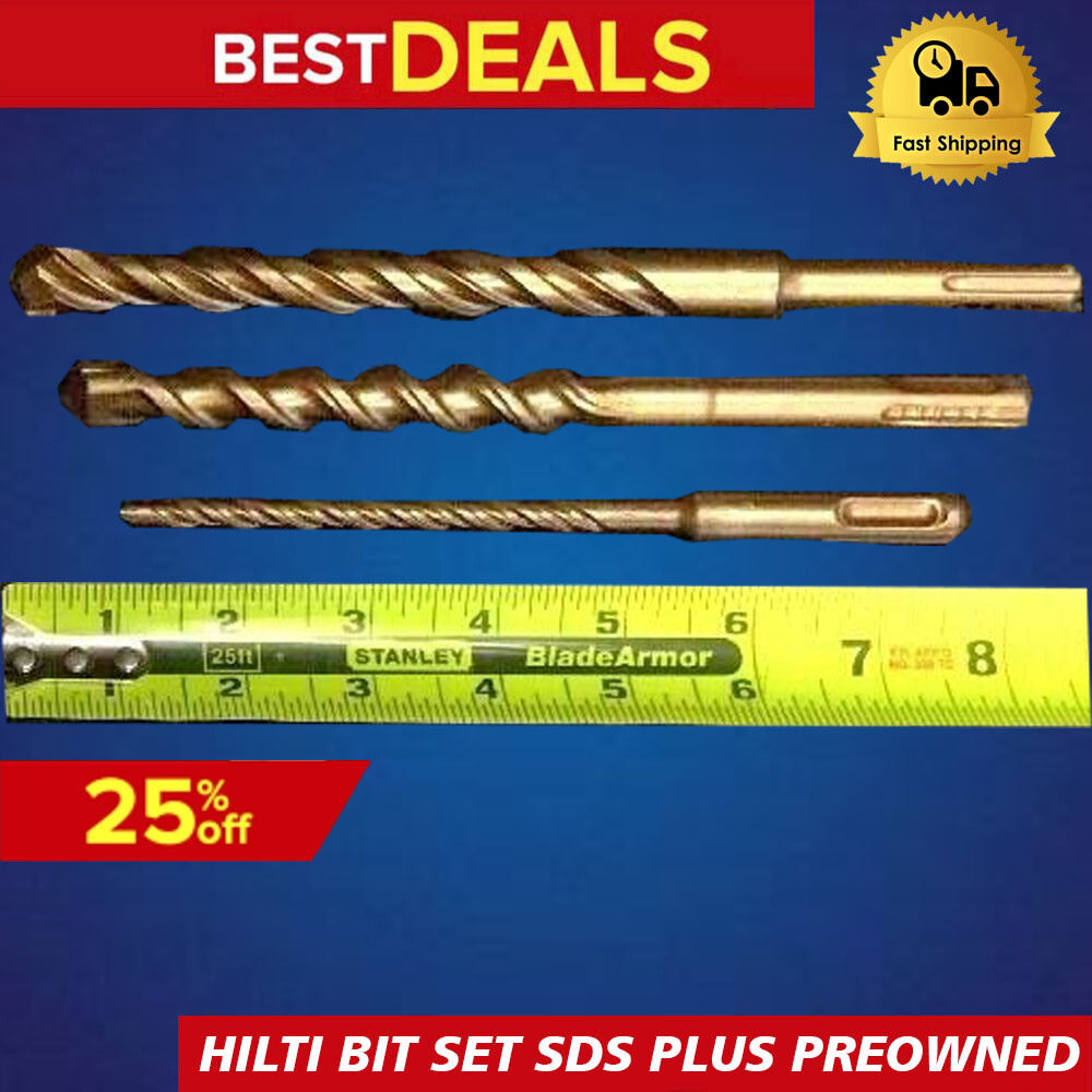 HILTI BIT SET SDS PLUS PREOWNED, DURABLE, FREE HAT, FAST SHIP