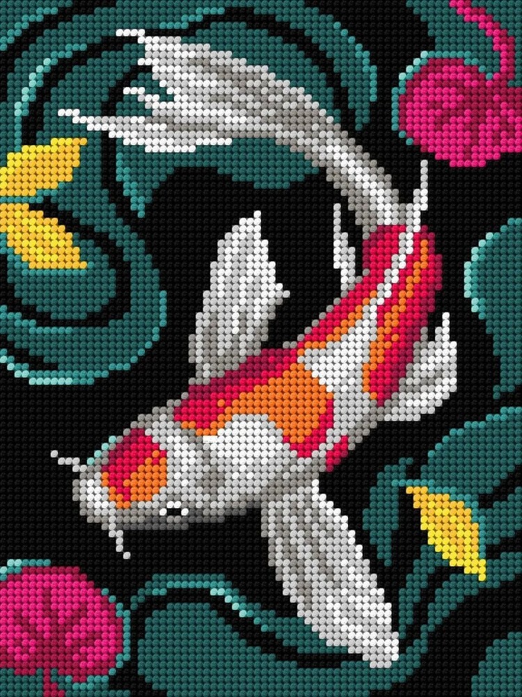 Orchidea Needlepoint canvas for halfstitch without yarn Koi Carp 3188F